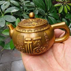 茶器 提梁蓮華茶壺 煎茶具 銅製 銅器 工芸品 置物 - メルカリ