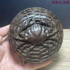 金属製 金属工芸 カニ形状装飾品 蟹花留 置物 20cm - メルカリ