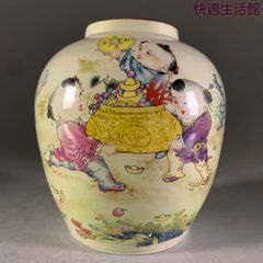 中国　1950年代　景徳鎮粉彩人物壺　送料込み0730 中国 1950年代 景徳鎮粉彩人物壺 送料込み0730 - メルカリ