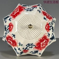 粉彩富貴吉祥図提梁壺 茶壺 茶道具 景徳鎮 陶磁器 装飾品 工芸品美術品