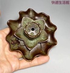 時代 古銅 蓮型 蓮花 蝸牛 筆洗い - メルカリ