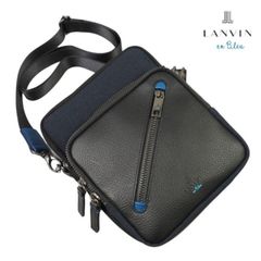 極美品】ランバンオンブルー シボ革キャンバスコ3wayビジネス