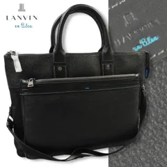新品正規4.2万円 LANVIN en Bleu ランバン オン ブルー レイト ビジネストートバッグ 黒(BLK) 511501のサムネイル