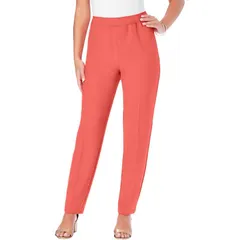 ロアマンズ レディース ボトムス カジュアルパンツ プラスサイズ トール Roamans Womens Plusize Tall Classic Bend Over Pant Sunset Coral コーラル