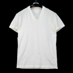 新品未使用 PRADA ホワイト Vネック Tシャツ 白 L 三角タグ - メルカリ