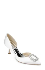 バッドグレイミッシカ レディース シューズ ヒール Badgley Mischka Collection Fabia Embellished Pointed Toe Pump Soft White ホワイト