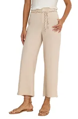 ニックプラスゾーイ レディース ボトムス レギンス ワイドレッグ パンツ アンクル リネン NICZOEliot Linen Blend Ankle Wide Leg Pants Neutral Mix