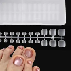 【在庫セール】超薄型 サンディング不要 半透明 ネイルチップ マット FROG 付け爪 GLASS 長さ出し（12.フット260枚）