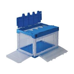 Yケンイチ様専用】 折りたたみ式コンテナ ブルー クリア 収納ボックス5