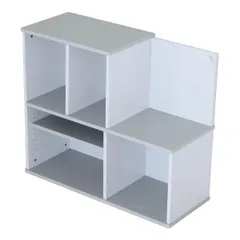 日本製 長く使えるシンプルキッズ家具 2WAYランドセルラック ホワイト×グレー 組立品 国産のサムネイル