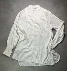美品 アメリカンホリック ブザム切替バンドカラーシャツ M アイボリー 白 長袖 ブラウス チュニック丈 コットン レーヨン HA24L2G0240 AMERICAN HOLIC ストライプインターナショナル ゆったり 春夏秋