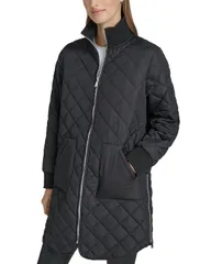 マークニューヨーク レディース アウター ジャケット・ブルゾン キルティング Marc New York Ladies Woven Quilted Jacket Black ブラック