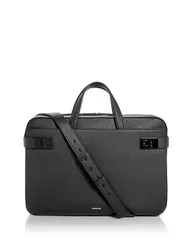 フェラガモ メンズ バッグ ビジネス系 レザー Ferragamo Gancini Leather Briefcase Neroのサムネイル