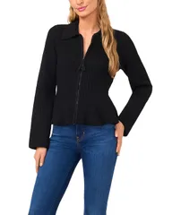 テッドベーカー レディース アウター ジャケット・ブルゾン Ted Baker Luella Zip Front Peplum Jacket Rich Black ブラックのサムネイル
