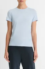 ヴィンス レディース トップス Tシャツ クルーネック コットン Vincessential Crewneck Pima Cotton TShirt Porcelain Blue ブルーのサムネイル