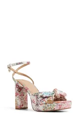 テッドベーカー レディース シューズ ヒール プラットフォーム サンダル アンクル Ted Baker London Hallie Ankle Straplatform Sandal Floralのサムネイル