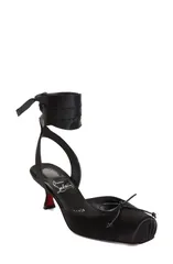 クリスチャン・ルブタン レディース シューズ パンプス レース Christian Louboutin Cassia LaceUp Slingback Pump Black Black ブラック