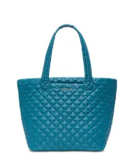 エムジーウォレス レディース バッグ キルティング ナイロン MZ WALLACE Medium Quilted Nylon Metro Tote Deluxe Pacific BlueGold ブルのサムネイル