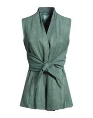 リックオウエンス レディース アウター ジャケット・ブルゾン レザーブルゾン RICK OWENS Dark Green グリーンのサムネイル