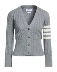 トムブラウン レディース アウター カーディガン カシミヤニット THOM BROWNE Light Gray グレーのサムネイル
