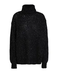 ヘルノ レディース アウター ニット・セータートルネック HERNO Black ブラックのサムネイル
