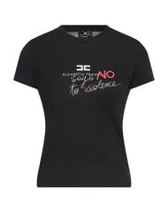 エリザベッタフランキ レディース トップス Tシャツ ELISABETTA FRANCHI Black ブラックのサムネイル