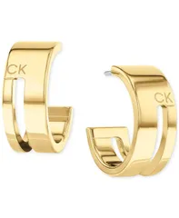 カルバンクライン レディース アクセサリー ピアス・イヤリング Tシャツ Calvin Klein GoldPlated Stainlessteel Geometric Small CHoop Earのサムネイル