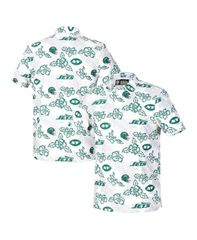 레인 스푸너 맨즈 탑스 폴로 셔츠 Reyn Spooner Mens White New York Jets Pua Performance Game Day Polo Shirt Wh