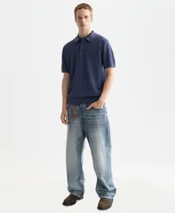 スコッチアンドソーダ メンズ トップス ポロシャツ ニット SCOTCH SODA Menstructured Knitted RegularFit Polo Shirt Oceanaのサムネイル