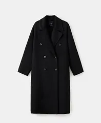 マンゴ レディース アウター ジャケット・ブルゾン ウール コート MANGO Womens Handmade Oversized Wool Coat Black ブラックのサムネイル
