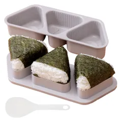 【在庫セール】時短 カンタン 日本製 弁当 食洗機対応 しゃもじ付き 大きめ キッチン 3個 おむすび 三角 簡単のり巻きおにぎり君 おにぎり型 おにぎりメーカー アイメディア(Aimedia)