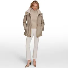 ダナキャラン レディース アウター ジャケット・ブルゾン Donna Karan Womens Hybrid Jacketaupe トープのサムネイル