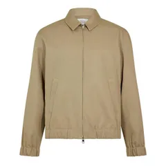 メゾンキツネ メンズ アウター ジャケット・ブルゾン Maison Kitsune Mens Elasticated Zip Blouson Harrington Jacket Concrete Beのサムネイル