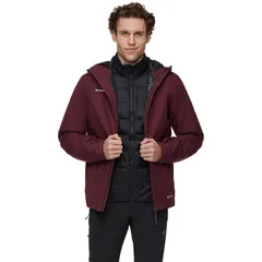 マムート メンズ アウター ジャケット・ブルゾン フーデッドジャケット Mammutreeline 3in1 HS Hooded Jacket Mens VinBlack ブラックのサムネイル