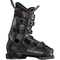 サロモン メンズ シューズ ブーツ・レインブーツ Salomon SPro Supra BOA 100 Boot 2026 BlackDark Grey MetBurgundy Met ブラックのサムネイル