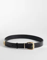 カルバンクライン レディース アクセサリー ベルト Calvin Klein belt with goldtone tip 30mm Black gold ブラックのサムネイル