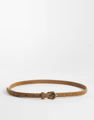 エイソス レディース アクセサリー ベルト ジーンズ ASOS DESIGN waist and hip skinny jeans belt in tan with antique TAN タンのサムネイル