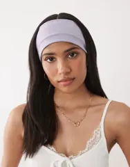 エイソス レディース アクセサリー ジャージー ASOS DESIGN softouch jersey headband PURPLE パープルのサムネイル