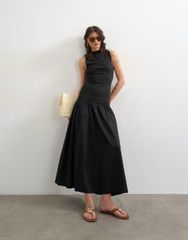 新品☆プラージュ ロング丈 タイトスカート ブラック ウエストゴム