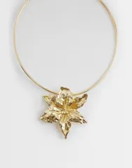 アクセサライズ レディース アクセサリー ネックレス・チョーカー・ペンダントトップ レース Accessorize statement flower torque necklace GOLD ゴールドのサムネイル