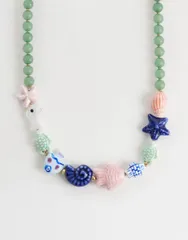 アクセサライズ レディース アクセサリー ネックレス・チョーカー・ペンダントトップ レース Accessorize pastel ceramic fish beaded necklace in mulのサムネイル