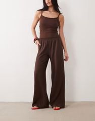 新品未開封☆ALEXIA STAM ターンアップウエストフレアパンツ ブラウンM