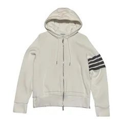 トムブラウン Thom Browne 4-BAR ジップアップパーカー ホワイト ＃1 メンズのサムネイル