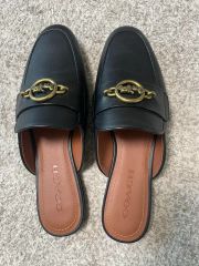 COACH SIENNA LEATHER SLIDE 7.5C ブラック - メルカリ