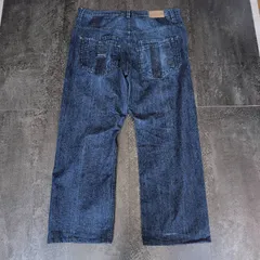 Rocawear Wide Denim Jeans Men's 38 Indigo Baggy Loose Fit Hip Hop Streetwear ロカウェア ワイドデニム バギー メンズ 38 インディゴのサムネイル
