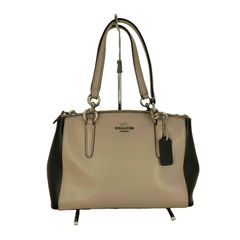 美品】COACH レザー バイカラー トリプルファスナー ハンドバッグ 