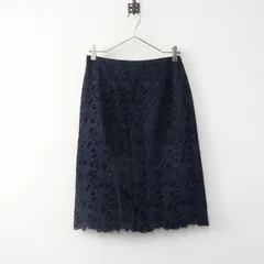 美品 リフレクト Reflect フラワーカットワークスカート 11＼ネイビー 刺繍 レース【2400014961454】のサムネイル