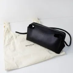 マロウ MARROW Oblong Shoulder レザーショルダーバッグ＼ブラック 横長 牛革 クロスボディ ポシェット【2400014970364】のサムネイル