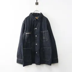 未使用 定価4.7万 フォーティファイブアール 45R ライ麦デニムの908カバーオール 3‖ネイビー インディゴ濃 藍染め【2400014969313】のサムネイル