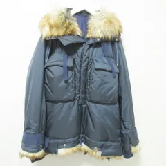 美品 sacai サカイ Pullover Jacket プルオーバー ミリタリージャケット パデッドブルゾン 2 ネイビー メンズ 古着 中古 USEDのサムネイル